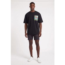 Blow Up Future Gen Your Soul Siyah Oversize Erkek T-Shirt 141349