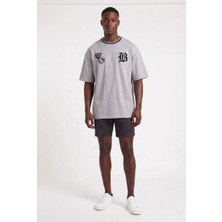 Blow Up Future Gen World Wide Gri Oversize Erkek T-Shirt 141303