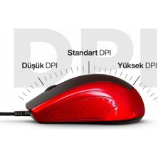 Concord USB Kablolu 3D Optik Mouse – 3 Tuş, Yüksek Dpı Hassasiyetli Bilgisayar Mouse