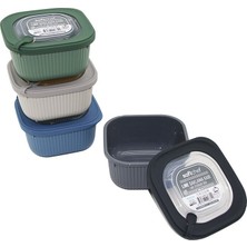 Soft Chef SOFTCHEF-00681 Line Renkli Plastik Saklama Kabı 600ML Vakum Kapak - 24'li Paket