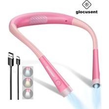 Glocusent Şarjlı LED Boyun Okuma Lambası Pembe