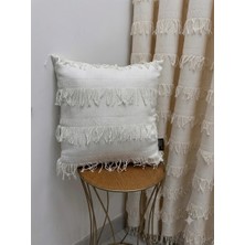 Nivemes Home Nivemeshome Arven Ekru 45X45  Dolgulu Kırlent Kılıfı