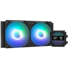Uslucan Alışveriş Zalman Alpha2 V2 A24 240MM Argb 2 Fanlı Isı Göstergeli Cpu Sıvı SOĞUTMA(1923)