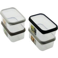 Qlux Ideas Qlux L-00973 Bomonti Plastik Saklama Kabı 1000ML Dikdörtgen - 18'li Paket