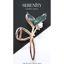 Serenity Incili Balık Kuyruğu Figür Metal Mandal Toka