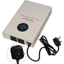 Powermaster SLIM-1500 Otomatik 1500VA Kombi Voltaj Regülatörü (Ingiliz Fişli ve Evrensel Çoklu Soketli)