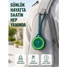 Çanta Charmı Askılı Ang Taşınabilir Saat Günlük Aksesuar Yeşil