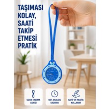 Askılı Ang Çanta Charmı Taşınabilir Saat ve Çanta Aksesuarı Mavi