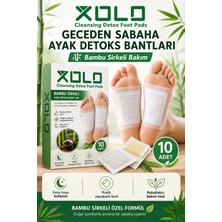 Xolo Ayak Detoks Detox Bandı 10 Adet Geceden Sabaha Kullanım Yapışkanlı Ayak Bakım Toksik Pedi