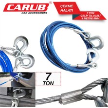 Carub Çekme Halatı Çelik 8 mm (Izoleli) (7 Ton) (4 Mt)