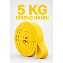 ByKurt Direnç Bandı Fitness Egzersiz Lastiği Güç Antrenmanı Sarı 5 KG