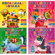 Yurt Kitap Yayın Çek Kopar Boyama Kitabı 16 Sayfa 10 Kitap Sticker Defter Hediyeli