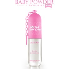 Auran Bebek Pudrası Vücut & Saç Spreyi Besleyici ve Onarıcı Saç Parfümü Anahtarlıklı Vücut Parfümü Charm Body & Hair Mist Spray 30ML