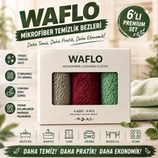 Waflo 6'lı Mikrofiber Çok Amaçlı Temizlik Bezi