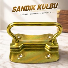 Nzb 1 Adet Sandık Kulpu Sarı Renk Metal Mobilya Dolap Çekmece Kutu Taşıma Kulbu Montaj Uyumlu