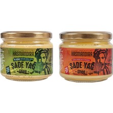 Hasmandıra Sade Yağ Ghee Tadım Seti - Koyun Keçi Inek 300G + Inek Kreması 300G (Cam Kavanoz)