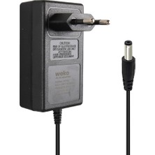 Weko 8.4 Volt - 2 Amper 5.5x2.5mm Uçlu Priz Tip Kırmızı Yeşil Ledli Yerli Üretim Akü Şarj Adaptörü