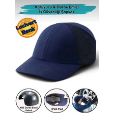 Emirhan Emr-L Koruyucu ve Darbe Emici Koruma Baş Şapkası Şapkalı Baret Lacivert