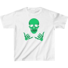 Velmora Fashion Unisex Çocuk Baskılı T-Shirt - Beyaz