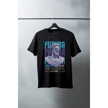 Velmora Fashion Unisex Oversize 24/1 Penye Dtf Baskılı Tişört - DTF85