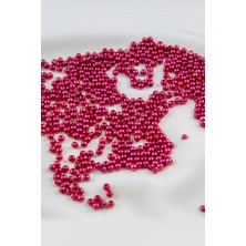 4 mm 2 Renk Kırmızı Plastik Inci Boncuk Aksesuar Takı Malzemesi (25 Gr)