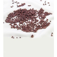 Kahve Mor 3 mm Plastik Inci Boncuk Takı Aksesuar Malzemesi (25 Gr)