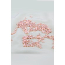 4 mm Açık Uçuk Pembe Plastik Inci Boncuk Aksesuar Takı Malzemesi (25 Gr)