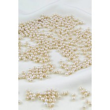 4 mm Koyu Kremsi Tonlar Plastik Inci Boncuk Aksesuar Takı Malzemesi (25 Gr)