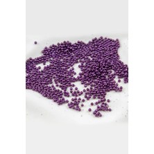Mor 3 mm Plastik Inci Boncuk Takı Aksesuar Malzemesi (25 Gr)