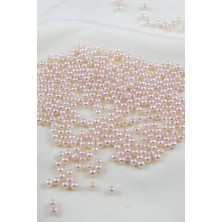 4 mm Krem Pembemsi Plastik Inci Boncuk Aksesuar Takı Malzemesi (25 Gr)