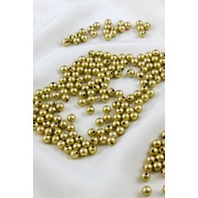 Mat Gold Kaplama1 6 mm Ccb Plastik Inci Boncuk Aksesuar Malzemesi (25 Gr)
