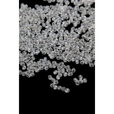 Serhat Aksesuar ve El İşçiliği Krem Şeffaf 4 mm Dünya Akrilik Boncuk Aksesuar Takı Malzemesi (25 Gram)