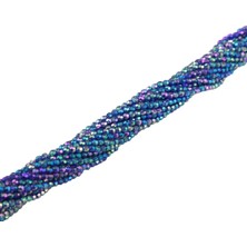 Serhat Aksesuar ve El İşçiliği Eflatun Mavi Tonunda 3 mm Basık Plastik Boncuk Akseuar Takı Malzeme (20 Gr)