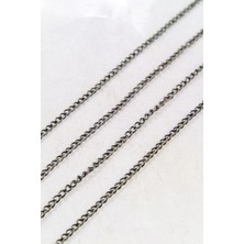 Serhat Aksesuar ve El İşçiliği 3 mm Antrasit Zincir Aksesuar Takı Malzemesi 2 Metre