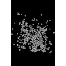 Serhat Aksesuar ve El İşçiliği Şeffaf 4 mm Basık Oval Akrilik Boncuk Aksesuar Takı Malzemesi (25 Gr)