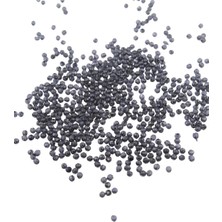 Serhat Aksesuar ve El İşçiliği Koyu Gri Siyah Tonunda 4 mm Basık Dünya Akrilik Boncuk Akseuar Takı Malzeme (25 Gr)