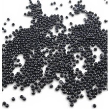 Serhat Aksesuar ve El İşçiliği Siyah 4 mm Dünya Akrilik Boncuk Aksesuar Takı Malzemesi (25 Gram)