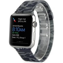 Luxana Ally Apple Watch 7-8 45MM 6-5-4 44MM Kayış Kordon Metal Milano Loop Kamuflaj 3-2-1 - AFN9992458-1