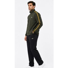 Lacoste Şeritli Haki Regular Fit Eşofman