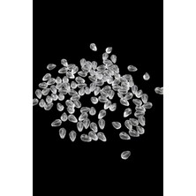 Serhat Aksesuar ve El İşçiliği Akrilik Damla Boncuk 8X13 mm Şeffaf Boncuk (25 gr 60 Adet)
