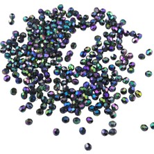 Serhat Aksesuar ve El İşçiliği Siyah Janjan 5 mm Basık Dünya Plastik Boncuk Aksesuar Takı Malzemesi (25 Gr)