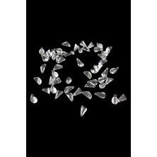 Serhat Aksesuar ve El İşçiliği Şeffaf 8X15 mm Üst Yandan Delikli Oval Boncuk (25 gr 34 Adet)
