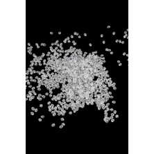 Serhat Aksesuar ve El İşçiliği Şeffaf Rengi 4 mm Pramit Akrilik Boncuk Aksesuar Takı Malzemesi (25 Gr)