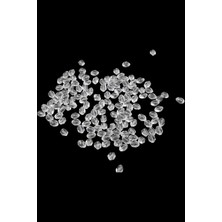 Serhat Aksesuar ve El İşçiliği 8X10 mm Oval Şeffaf Içten Delikli Akrilik Boncuk (25 gr 75 Adet)