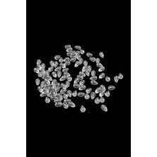 Serhat Aksesuar ve El İşçiliği 8X13 mm Damla Gri Akrilik Boncuk (25 gr 60 Adet)