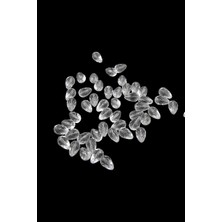 Serhat Aksesuar ve El İşçiliği 12X18 mm Damla Içten Delikli Şeffaf Akrilik Boncuk (25 gr 17 Adet)