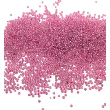 Serhat Aksesuar ve El İşçiliği 08 Kum Boncuk Içten Boyalı Hafif Pembe 3 mm (80 Gr)