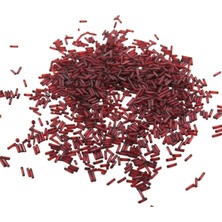 Serhat Aksesuar ve El İşçiliği 6x2 mm Bordo İçten Boyalı Boncuk 100 Gr Boncuk