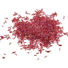 Serhat Aksesuar ve El İşçiliği 6x2 mm Kırmızı Janjan Boncuk 100 Gr Boncuk