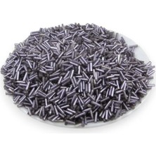 Serhat Aksesuar ve El İşçiliği 6x2 mm Metalize Mürdüm Boru Boncuk 100 Gr